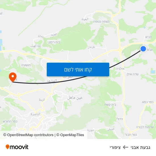מפת גבעת אבני לציפורי