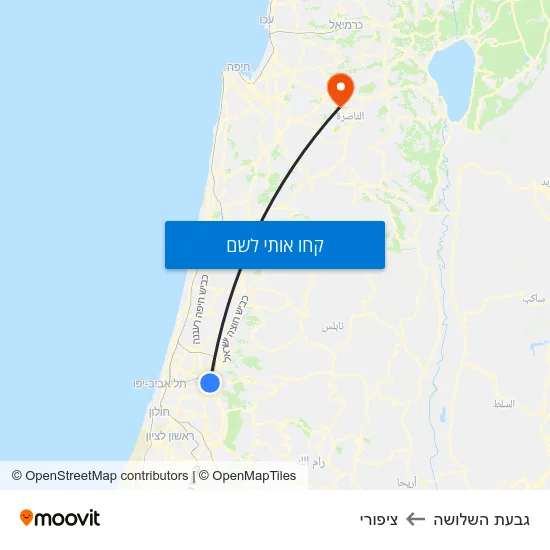 מפת גבעת השלושה לציפורי