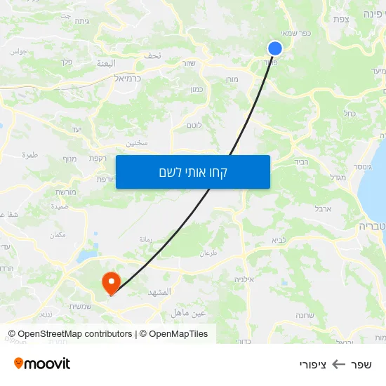 מפת שפר לציפורי