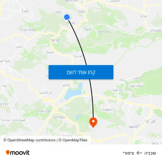 מפת שכניה לציפורי