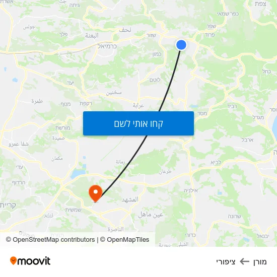 מפת מורן לציפורי