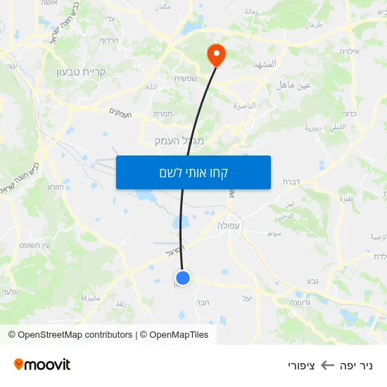 מפת ניר יפה לציפורי