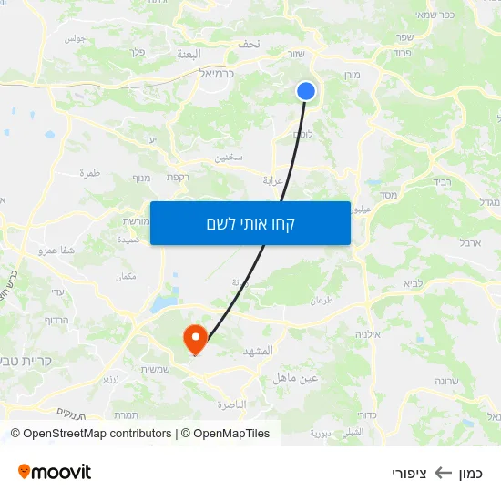 מפת כמון לציפורי