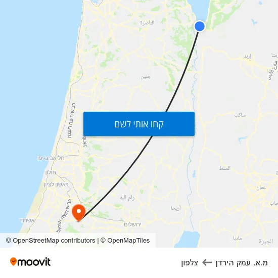 מפת מ.א. עמק הירדן לצלפון