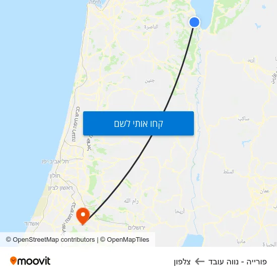 מפת פורייה - נווה עובד לצלפון