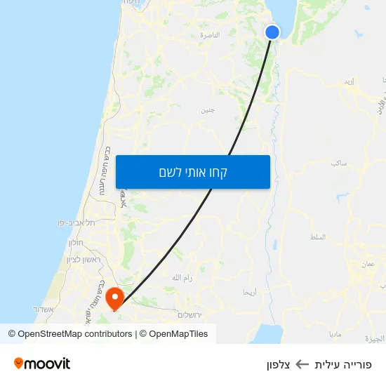 מפת פורייה עילית לצלפון
