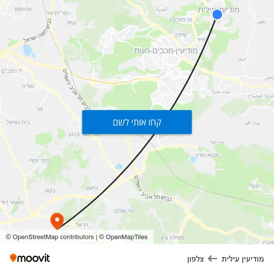 מפת מודיעין עילית לצלפון