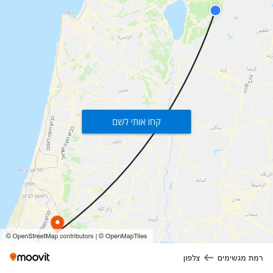 מפת רמת מגשימים לצלפון