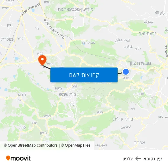 מפת עין נקובא לצלפון