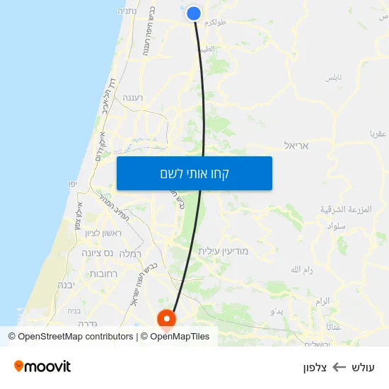 מפת עולש לצלפון