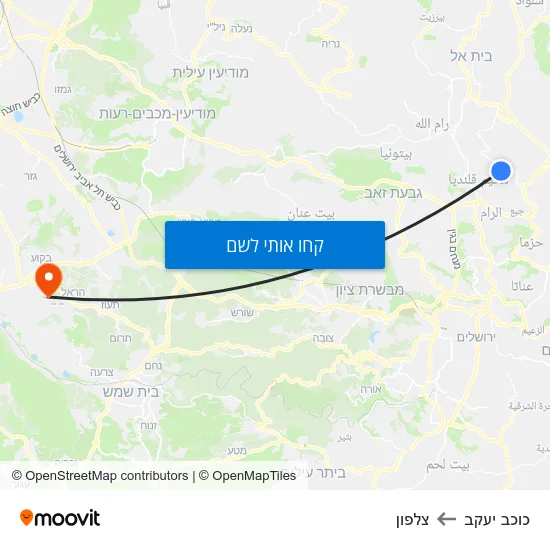מפת כוכב יעקב לצלפון