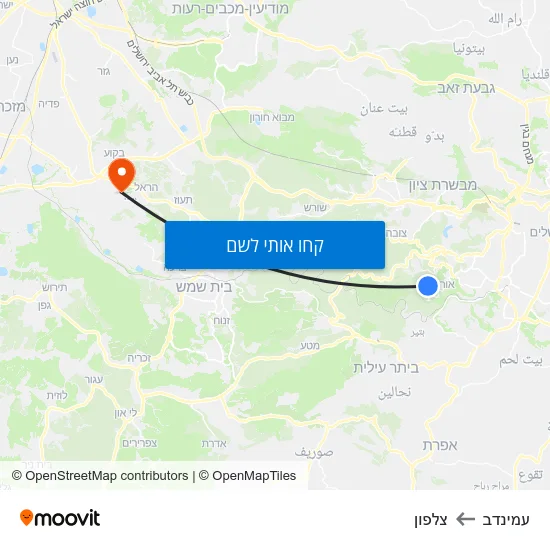 מפת עמינדב לצלפון