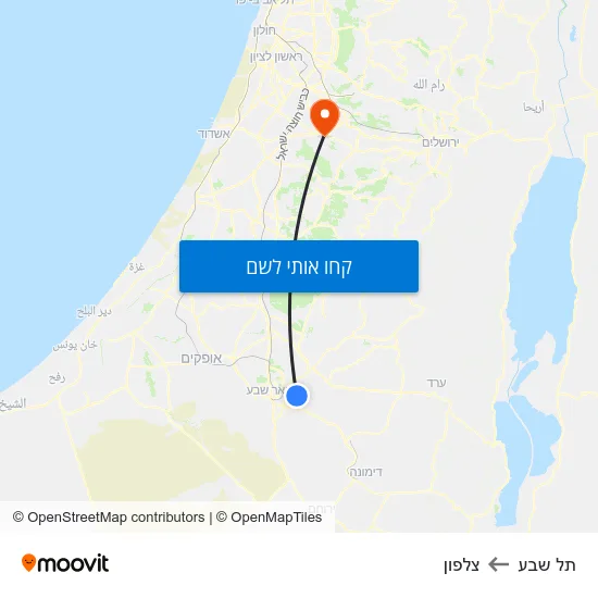 מפת תל שבע לצלפון