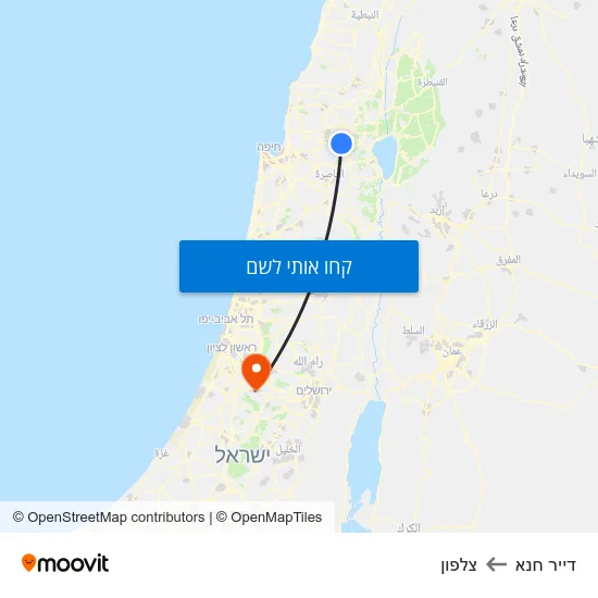 מפת דייר חנא לצלפון
