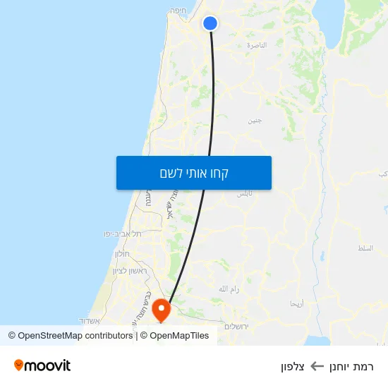 מפת רמת יוחנן לצלפון