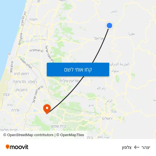 מפת יצהר לצלפון