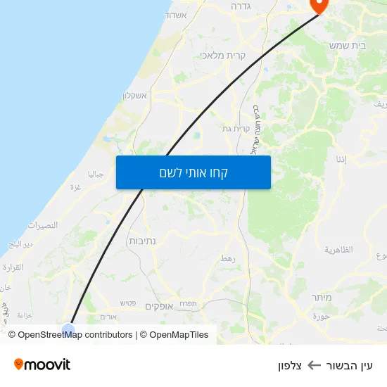 מפת עין הבשור לצלפון
