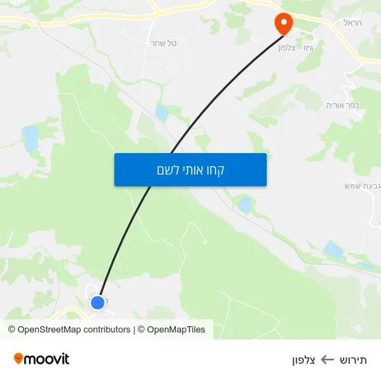 מפת תירוש לצלפון