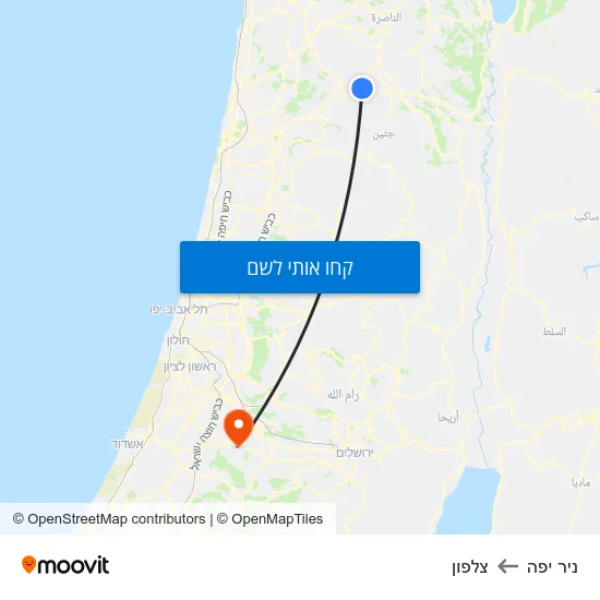 מפת ניר יפה לצלפון