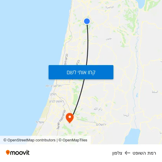 מפת רמת השופט לצלפון