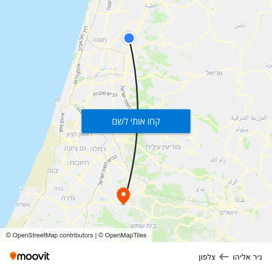 מפת ניר אליהו לצלפון