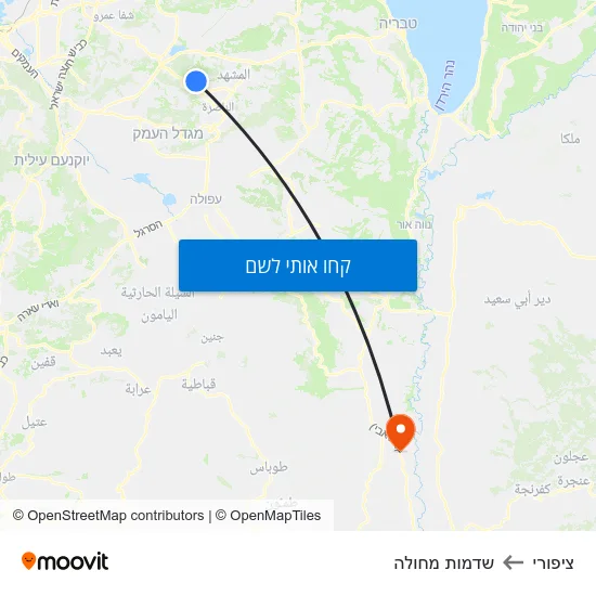 מפת ציפורי לשדמות מחולה