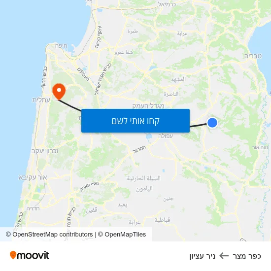 מפת כפר מצר לניר עציון
