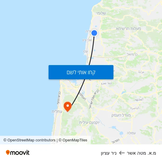 מפת מ.א. מטה אשר לניר עציון