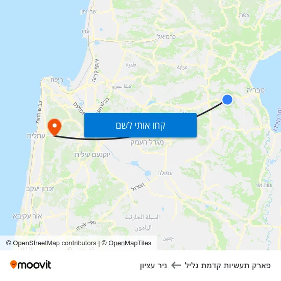 מפת פארק תעשיות קדמת גליל לניר עציון
