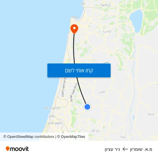 מפת מ.א. שומרון לניר עציון