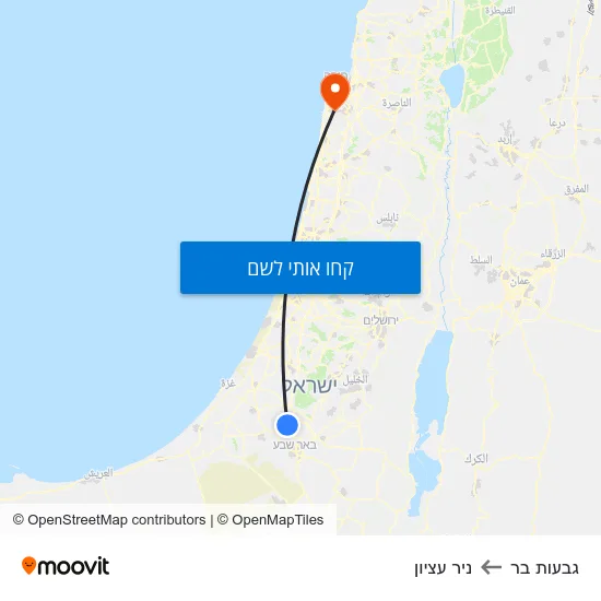 מפת גבעות בר לניר עציון