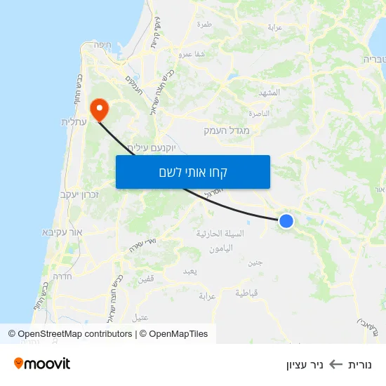 מפת נורית לניר עציון