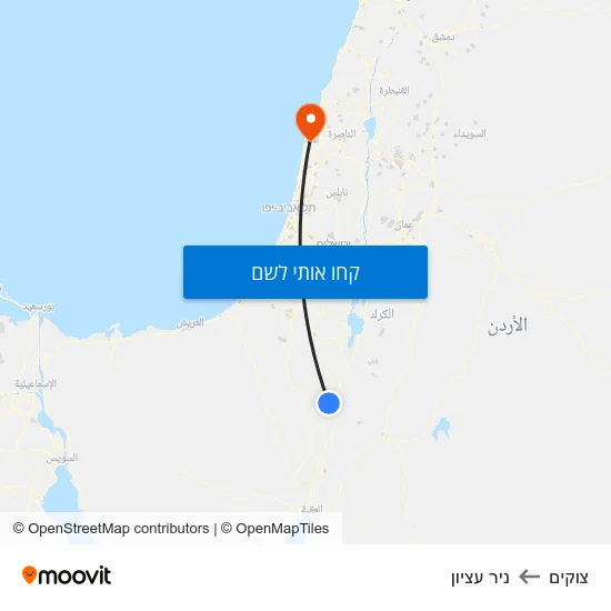 מפת צוקים לניר עציון