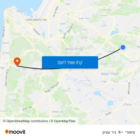 מפת ציפורי לניר עציון