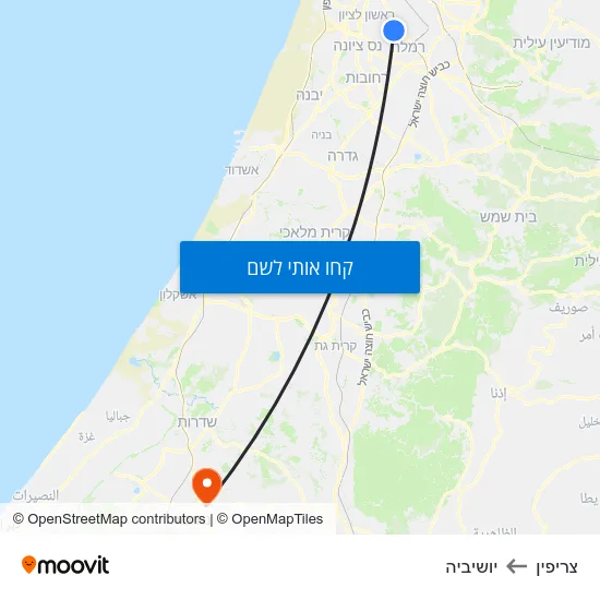מפת צריפין ליושיביה