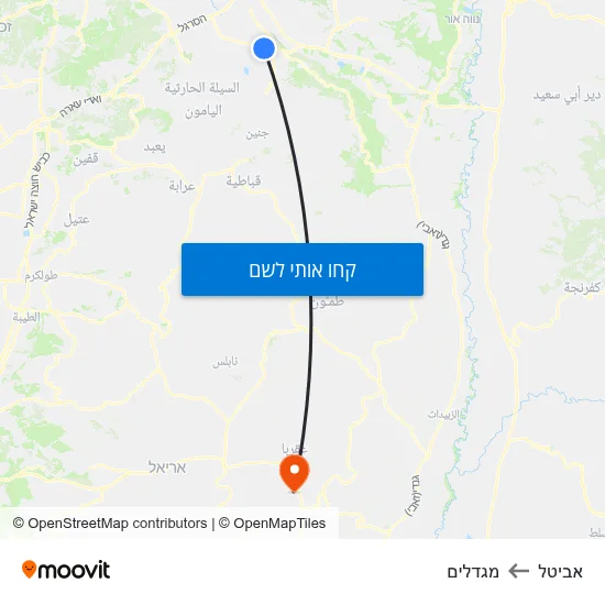 מפת אביטל למגדלים