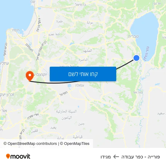 מפת פורייה - כפר עבודה למגידו