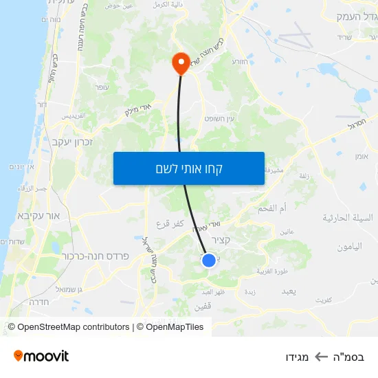 מפת בסמ"ה למגידו