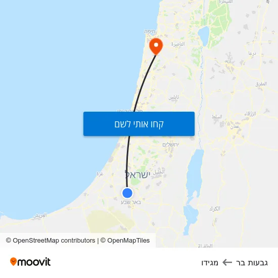 מפת גבעות בר למגידו