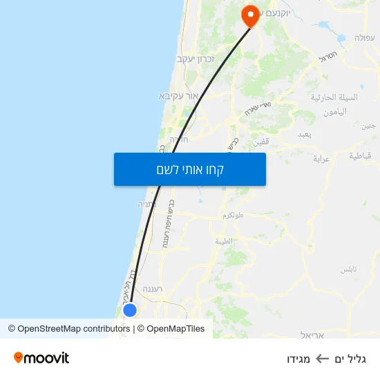 מפת גליל ים למגידו