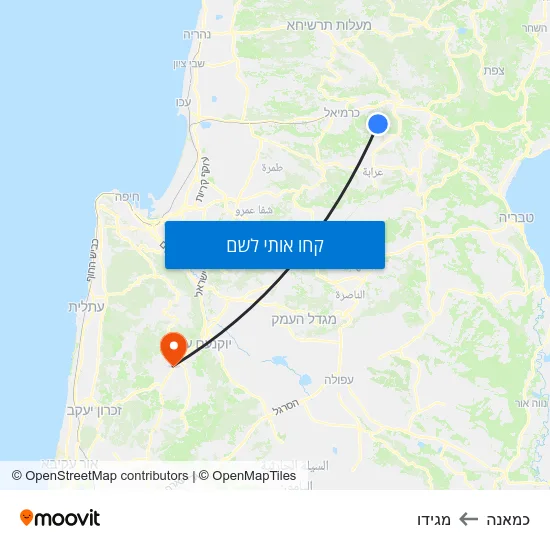 מפת כמאנה למגידו