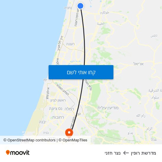 מפת מדרשת רופין לנצר חזני