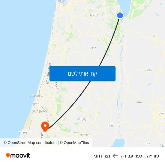 מפת פורייה - כפר עבודה לנצר חזני