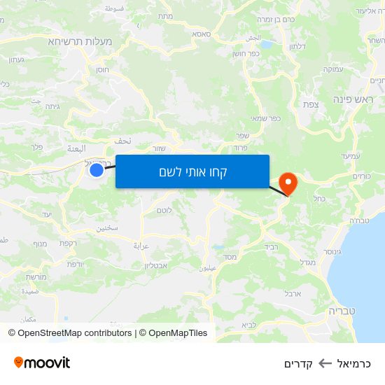מפת כרמיאל לקדרים