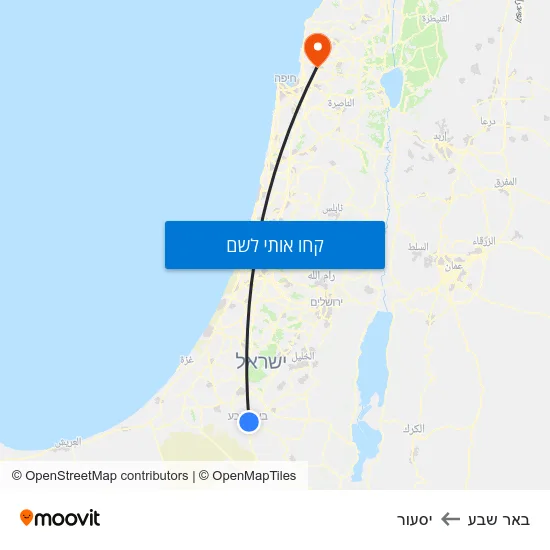 מפת באר שבע ליסעור