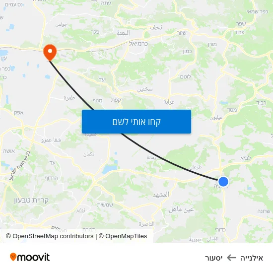 מפת אילנייה ליסעור