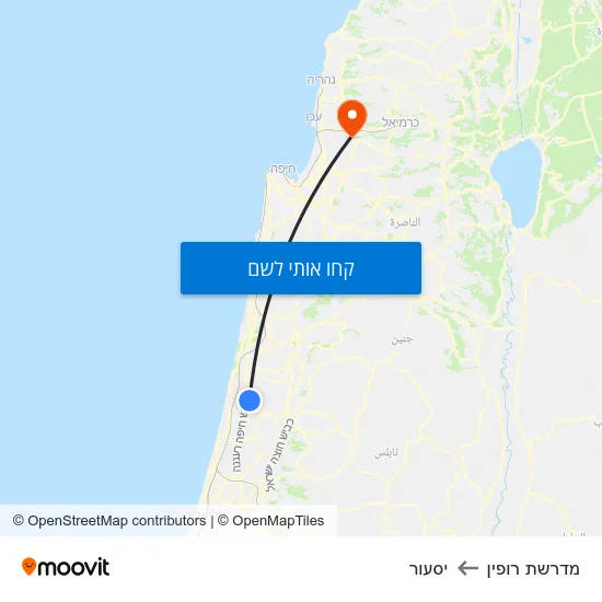 מפת מדרשת רופין ליסעור