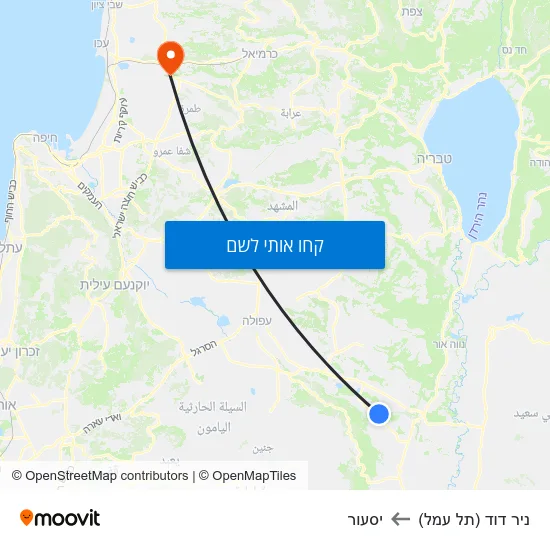 מפת ניר דוד (תל עמל) ליסעור