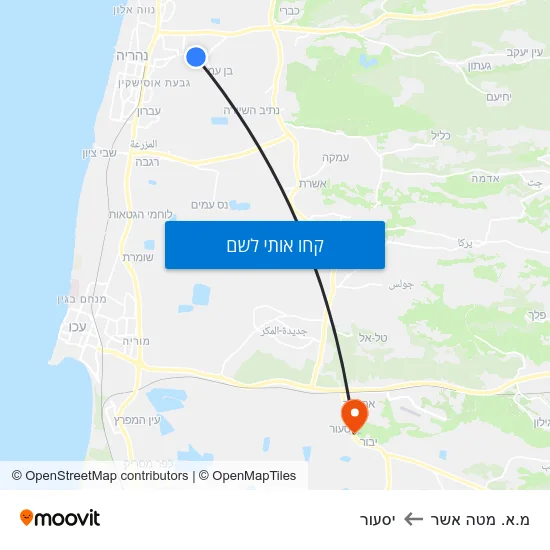 מפת מ.א. מטה אשר ליסעור