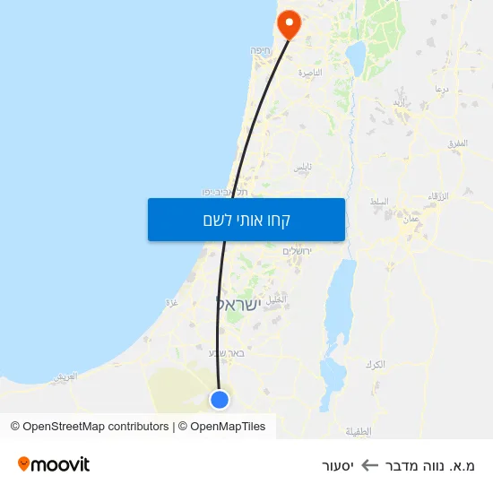 מפת מ.א. נווה מדבר ליסעור